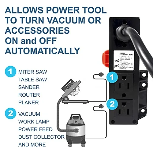 The HQRP Multi-Purpose Router Table Power Switch, Dust Control Switch, Power in real use
