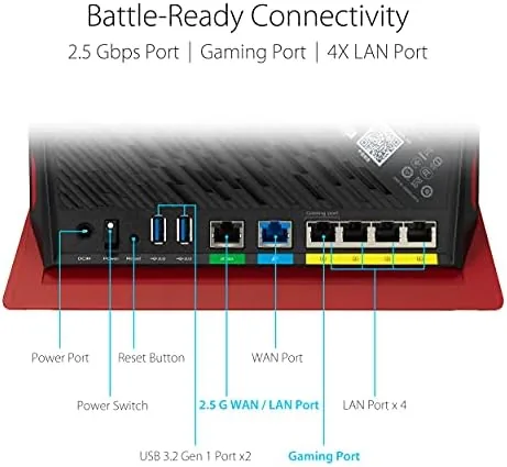 Router running on a shelf with a laptop showing a speed test result
