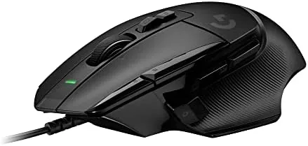 Top down view of the Logitech G502 X wired gaming mouse in black