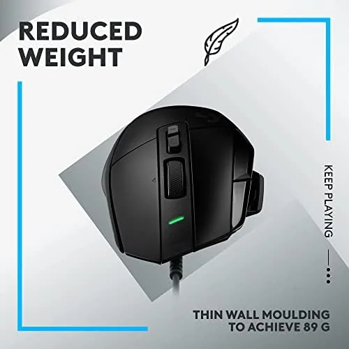 Logitech G502 X unboxing with the mouse, cable, and documentation