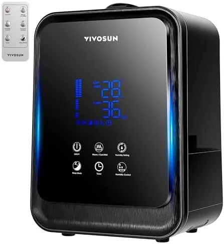 VIVOSUN 4.5L 2-in-1 Cool & Warm Mist Ultrasonic Humidifier with Essential Oil Box & Review: Tested and Rated