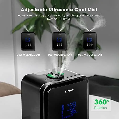 Close look at the VIVOSUN 4.5L 2-in-1 Cool & Warm Mist Ultrasonic Humidifier with build quality