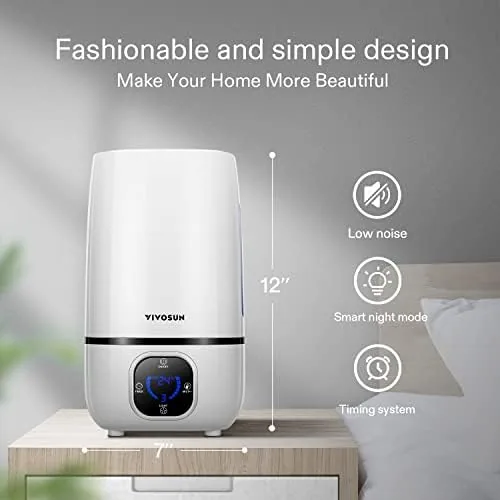 Testing the VIVOSUN 4L Cool Mist Humidifier with Remote Control for Bedroom over two weeks