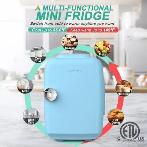 The cooler and warmer switch on the side of the mini fridge