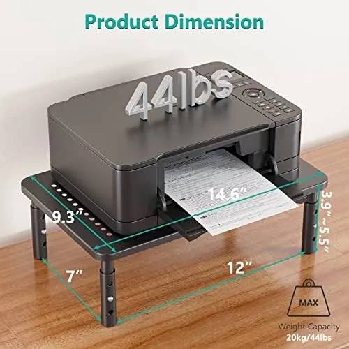 The WALI Computer Monitor Stand for Desk, Adjustable Laptop Riser, up in real use
