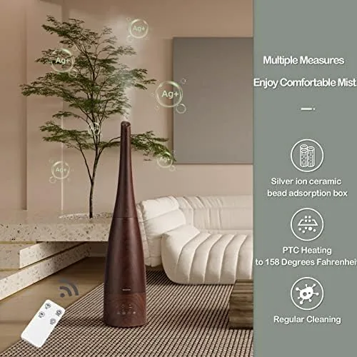 Another view of the Cool Mist Humidifier，Elecameier Air humidifier for Home/Bedroom with Remote Control