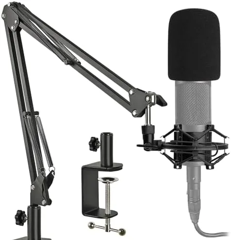 AT2020 Mic Stand with Shock Mount and Pop Filter, Suspension Scissor AT2020 Boom Arm Review: Tested and Rated
