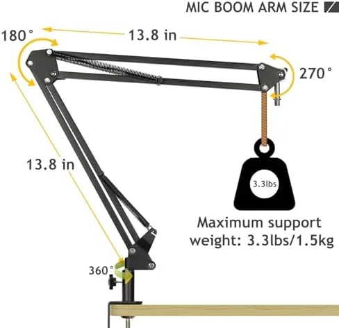 Another view of the AT2020 Mic Stand with Shock Mount and Pop Filter, Suspension