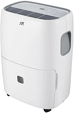 Another view of the SPT SD-53E: 50-Pint Dehumidifier with ENERGY STAR,white,15 x 11.5 x 25.5 in