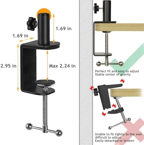 The Razer Seiren Mini Boom Arm Mic Stand with Pop Filter in real use