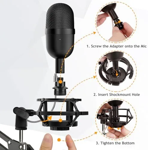 Another view of the Razer Seiren Mini Boom Arm Mic Stand with Pop Filter