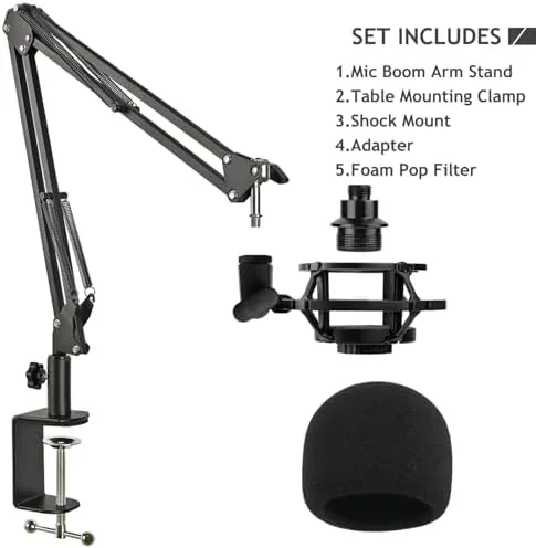 The Razer Seiren Mini Boom Arm Mic Stand with Pop Filter compared in context