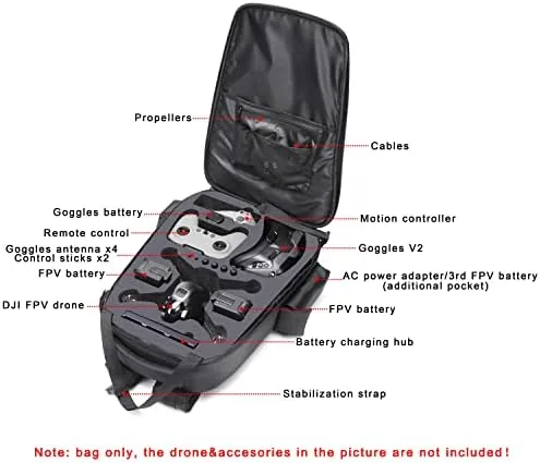 The Waterproof Shockproof DJI FPV Backpack Portable Hard Case for DJI in real use