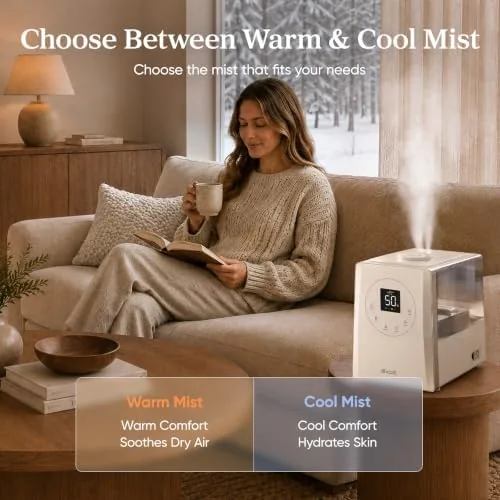 Another view of the Levoit LV600S Smart Warm&Cool Mist Humidifiers for Home Bedroom Large