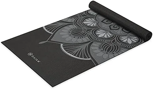 Overview of the Gaiam Yoga Mat Classic Print, 4mm Non-Slip Mat | Lightweight