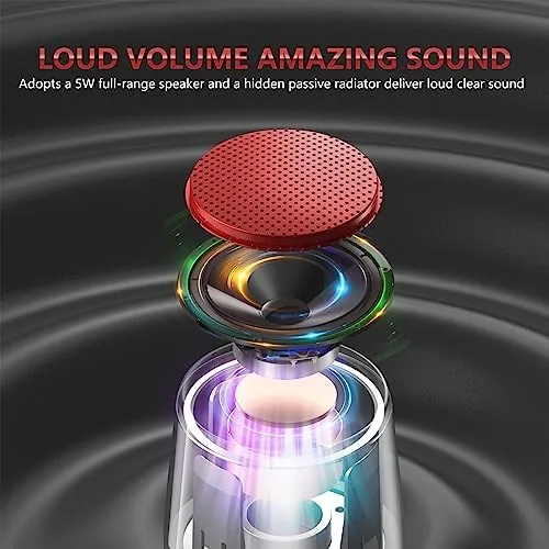 Another view of the INSMY Small Bluetooth Speaker, Waterproof Mini Portable Wireless Speakers |