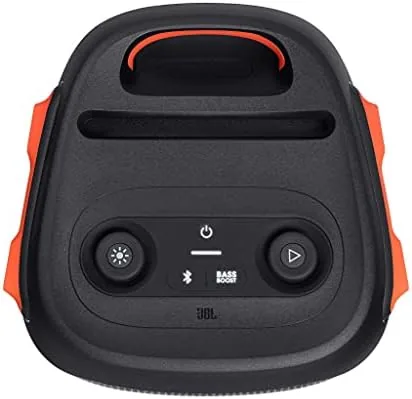The woofer ring light and strobe on the JBL PartyBox 110 during playback