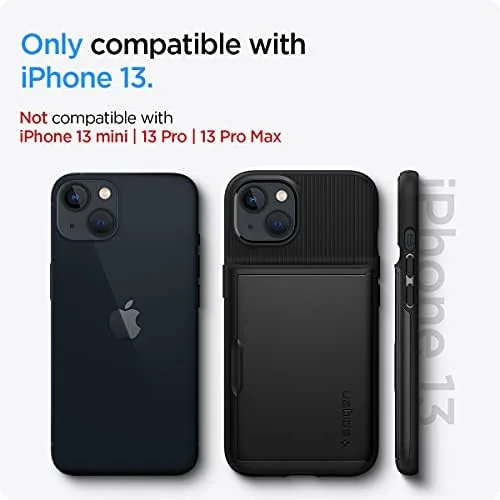 Close look at the Spigen Slim Armor CS Case Compatible with iPhone 13 Card build quality