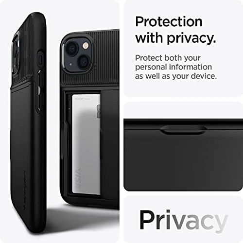The Spigen Slim Armor CS Case Compatible with iPhone 13 Card in real use