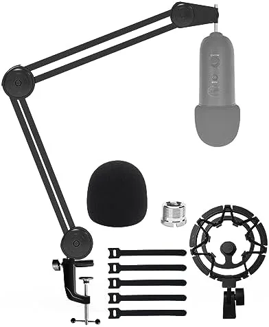 Microphone Boom Arm Stand for Blue Yeti with Shock Mount Foam Cover, Heavy Duty Review: Tested and Rated