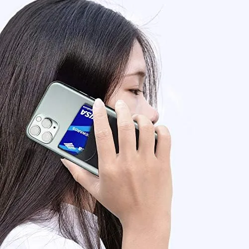 Another view of the SHANSHUI Phone Card Holder, Silicone Phone Wallet Stick on Credit