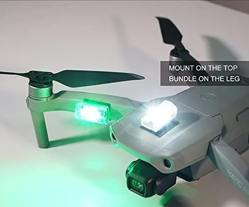 Comparison of the strobe with a multi beacon kit and a flashlight mount on drones