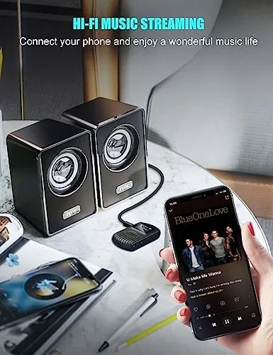 Another view of the COMSOON Bluetooth Receiver, Black, 3.5mm AUX Bluetooth 5.0 Adapter |