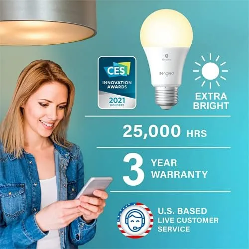 Close look at the Sengled Alexa Light Bulbs 100W Equivalent, Smart Light Bulbs 1500 build quality