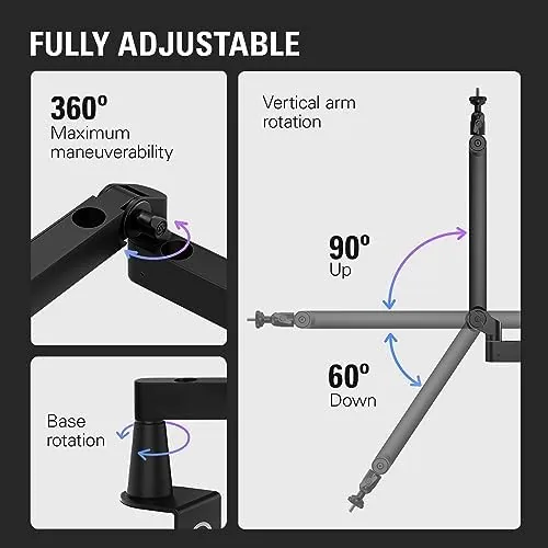 The Elgato Wave Mic Arm Low Profile Microphone Boom Arm | in real use