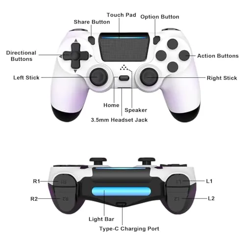 The MOVONE controller charging via its USB cable beside a TV