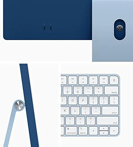 Detail shot of the Apple 2021 iMac with Apple M1 Chip with 8-core CPU features