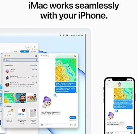Another view of the Apple 2021 iMac with Apple M1 Chip with 8-core CPU