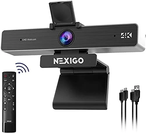 The NexiGo N950P webcam mounted on top of a monitor