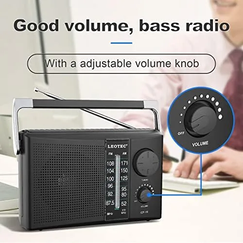 Close look at the LEOTEC Portable AM FM Radio with Best Reception,Battery Operated or build quality