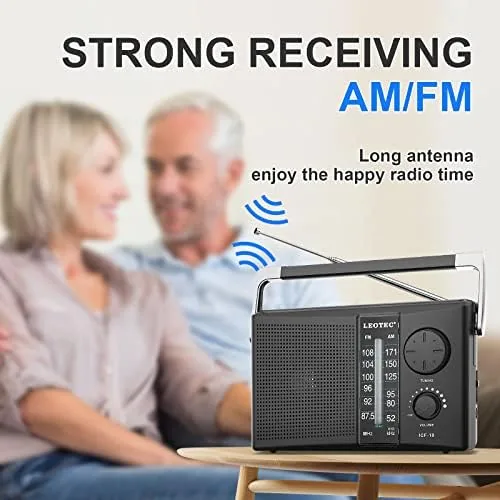 The LEOTEC Portable AM FM Radio with Best Reception,Battery Operated or in real use