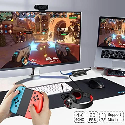 Detail shot of the Capture Card, 4K HDMI Video Capture Card, Game Capture Card features