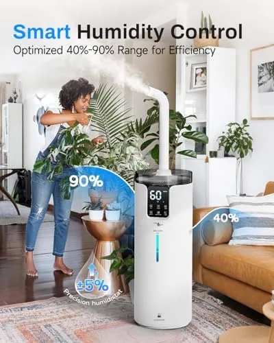 Comparison of the 16L unit with a desktop humidifier and an evaporative tower