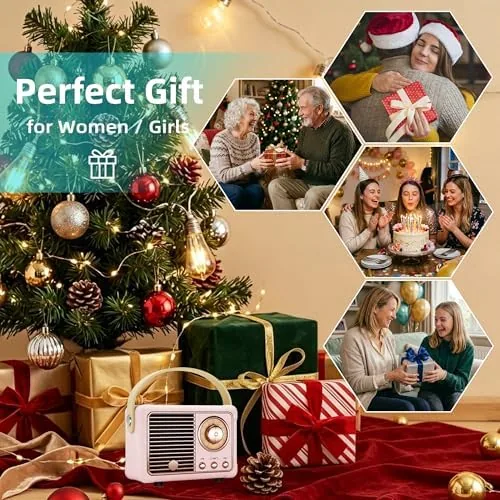 Close look at the Baolira Retro Bluetooth Speaker, Gifts for Teen Girls, Cute Room build quality