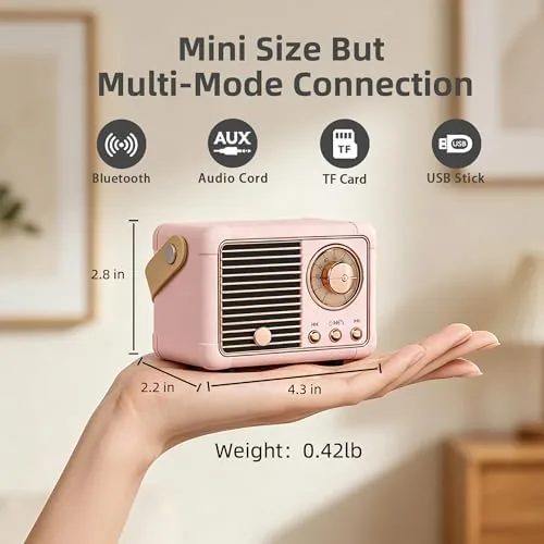 The Baolira Retro Bluetooth Speaker, Gifts for Teen Girls, Cute Room in real use