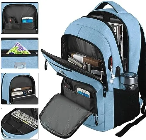 Close look at the 17 Inch Laptop Backpack, Business Anti Theft Slim College Backpack build quality