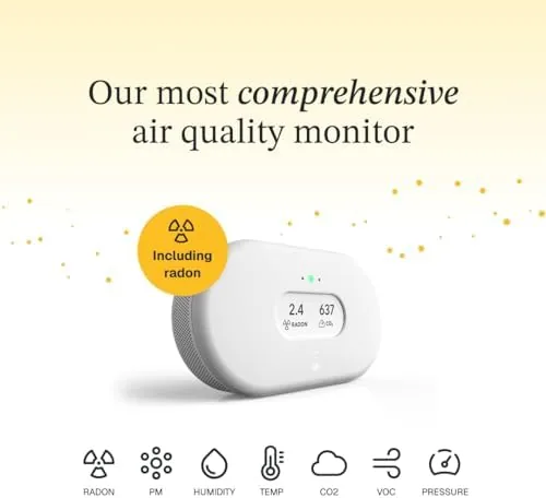 The Airthings 2960 View Plus - Battery Powered Radon & Air in real use