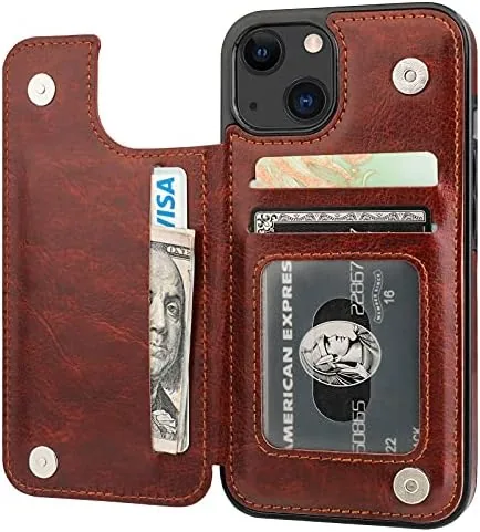 ONETOP for iPhone 13 Wallet Case with Card Holder,Brown | Kickstand,ID/Cash Holder,Case Wallet with Review: Tested and Rated
