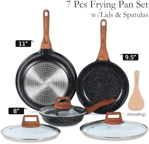Close up of the ceramic interior surface of the frying pan