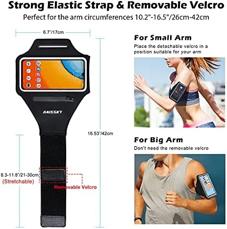 Runner on a trail with the armband secure on the upper arm
