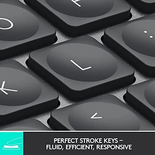 Close look at the Logitech MX Keys Mini Minimalist Wireless Illuminated Keyboard - Graphite build quality