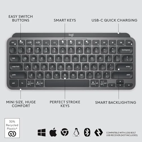 Testing the Logitech MX Keys Mini Minimalist Wireless Illuminated Keyboard - Graphite over two weeks