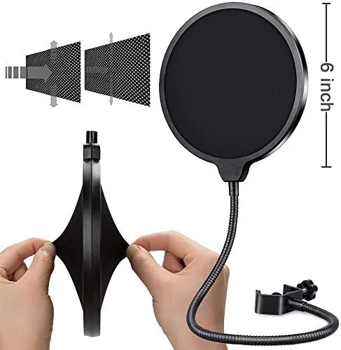 Detail shot of the Microphone Isolation Shield - Tripod Stand 2 ft 6" to features