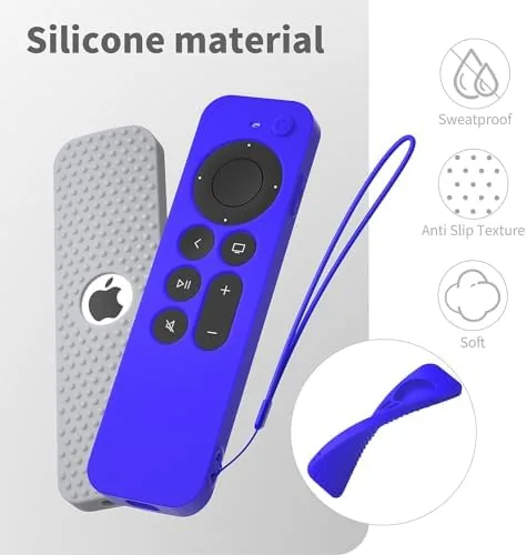 Close look at the Hi Color Silicone Cover Compatible with Apple TV Siri Remote build quality