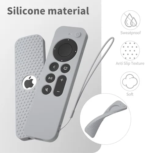 Close look at the Hi Color Silicone Cover Compatible with Apple TV Siri Remote build quality