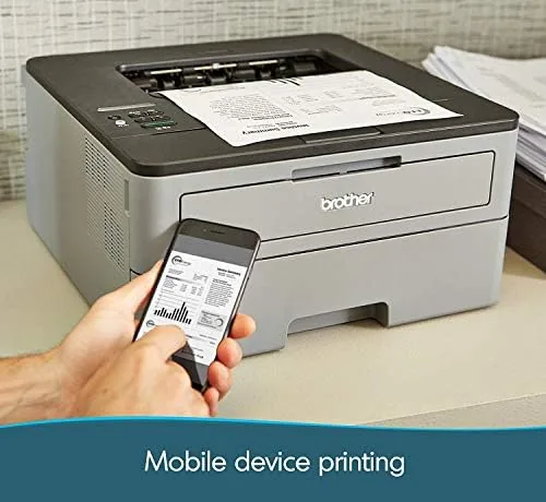 The Brother laser printer next to an inkjet all in one for comparison